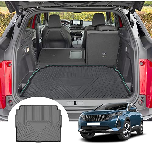 GAFAT Peugeot 3008 II 2016-2023 2024 Kofferraummatte, Peugeot 3008 2024 Kofferraumwanne Matten Hohe Kante TPE Original 3D Scanner, Peugeot 3008 Zubehör (Oberer Ladeboden)