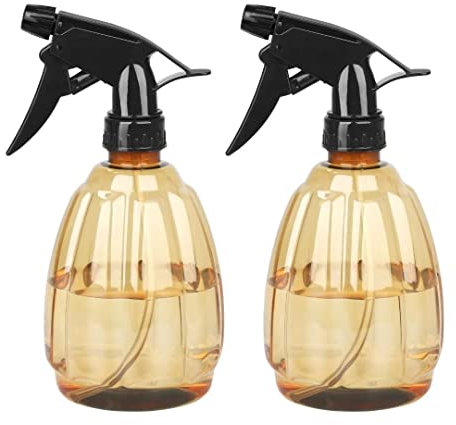 EDATOFLY 2 Pcs 500ml Spray Bottles, Water Spray Bottle Set Plastic Water Spray Bottles with Adjustable Trigger Sprayers, Spray Bottles for Cleaning, Gardening, Plant Misting (Yellow)