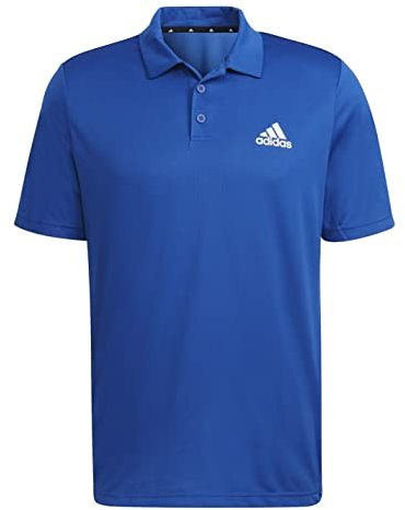 adidas Men's Train Essentials Training Polo Shirt, Lucid Blue/Black, XL
