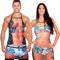 2 Stück Lustige Geschenke Set für Herren Damen Neuheit Grillschürze Muskel Kochschürzen Verstellbar Wasserdicht Küchenschürze für Weihnachten BBQ Party Erwachsene Paare (Schmetterling Stil)