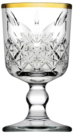 Pasabahce Set 6 calici Timeless Bordo oro cl06