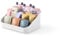 Umbra Bellwood Vorratsschrank Organizer mit 3 Fächern, Aufbewahrungsbehälter für Snacks, Süßigkeiten, Riegel, Saftboxen und mehr, Weiss/Natur
