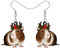 NEWEI Cute Meerschweinchen Geschenke Acryl Meerschweinchen Ohrringe Hamster Schmuck für Damen Frauen Mädchen Weihnachten Charms (Coffee)