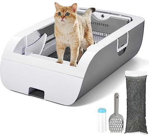 Smart Cat Litière autonettoyante pour plusieurs chats, sans ramassage