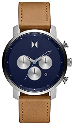 MVMT Chronograph Quarz Uhr für Herren mit Braunes Lederarmband - 28000288-D