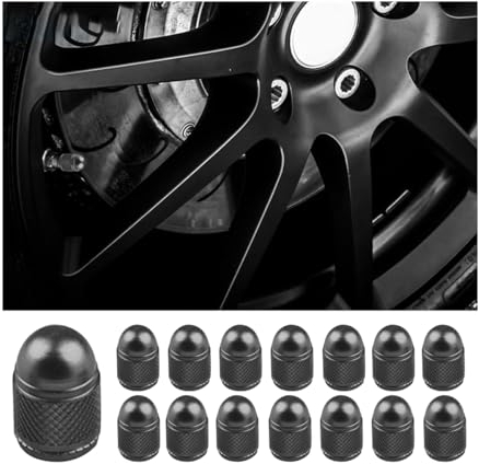 JNNJ 15 Stück Auto Ventilkappen Abdeckung, Autoventil Aluminium Kappen, Autoreifen Bullet Ventilkappe, Reifenventil-Staubkappen Universal Ersatz für Autos(Grau)