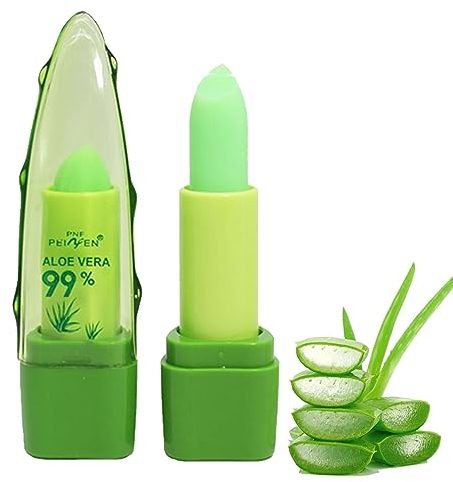 Aloe Vera Lippenbalsam Magic Temperature Farbwechsel Aloe Vera Lippenstift 99% Natürlicher Aloe Vera Jelly Lipstick Lipgloss Durchsichtig Langanhaltende Feuchtigkeitscreme