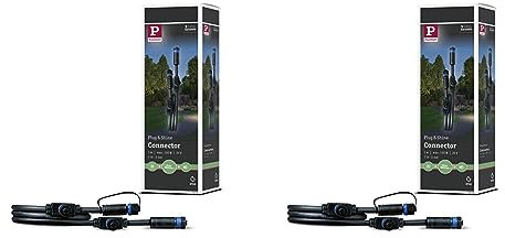Paulmann 93994 Outdoor Plug & Shine Connector 1m 1in-3out IP68 2x1,5qmm² 93994 Verlängerungskabel Verbindungskabel Aussenbeleuchtung Gartenbeleuchtung (Packung mit 2)