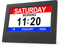 Digital Calendar Alarm Clock, 7 HD Large Screen Display, New Multiple Clock Modes Auto-Dimming Clock, Non-Abbreviated Day Date for Alzheimer's and Dementia Memory Loss Impaired Vision - Black