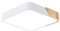 M LEDME-Plafón LED Techo Blanco Cuadrado 24W con Mando a distancia, Regulable 2700K-6500K blanco frío a cálido e intensidad, 2400LM, Diseño Blanco con Madera Natural, para Baño, Cocina, Balcón,LM8282