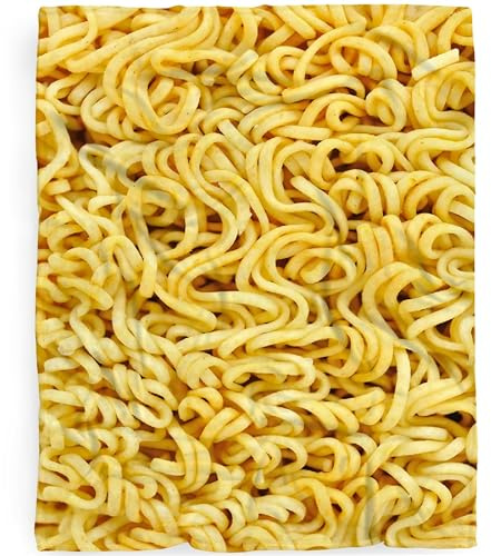 Lustige Ramen-Decke, Geschenk für Jungen und Mädchen, Ramen-Nudel-Überwurfdecke, Geschenke für Teenager, Dekoration, Neuheit, Plüsch, weich, leicht, Flanell-Fleece, lustige, realistische
