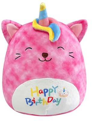 COSORO 20cm Rosa Katze Plüschtier für Geburtstag,Niedliche Plüsch Spielzeug,Weicher Kuscheltier Flauschiger Stofftier Stoffpuppe Spielzeug Heimdekoration Kindergeburtstag Geschenk für Mädchen Junge