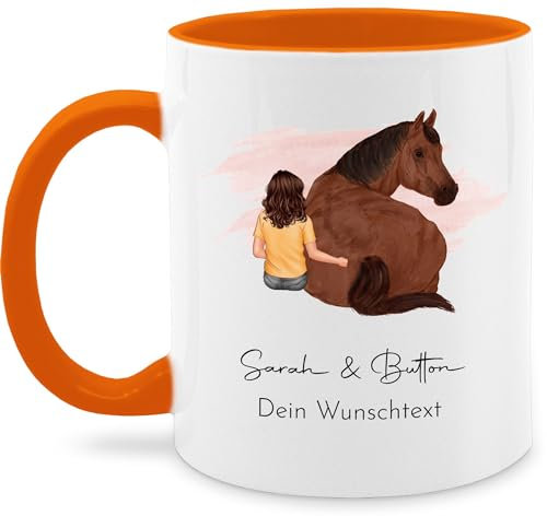 Tasse Tassen 325ml - Pferd - Pferdemädchen Namen - Pferde Mädchen Geschenk - 325 ml - Orange - geschenke für reiterinnen reitersachen pferden pferdemotiv glühweintassen pferdetassen pferdetasse