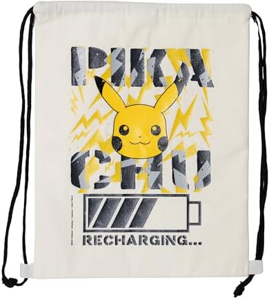 Mochila aislante porta merienda para niños y niñas - bolsa de cuerdas para merienda infantil - bolsa saco para el almuerzo de Pokemon