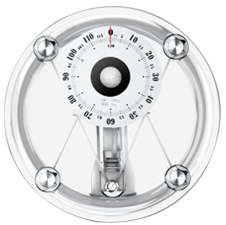 Mechanische Waage, Wiegt Bis Zu 120 Kg, Mechanische Badezimmerwaage, Rote Sichtbare Zeiger, für Zuhause, Schule, Krankenhaus, Fitnessstudio Waagen