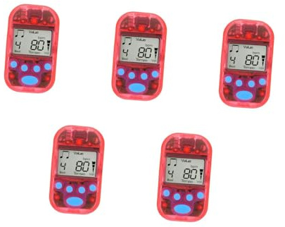 ibasenice 5 Stk elektronisches Metronom Beat-Tempo-Metronom Metronom Saxophon mechanisches Metronom lichtmetronom licht metronom nützliches Metronom Praktisches Gitarren-Metronom Metall rot