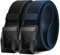 KEMISANT Taktischer Gürtel 2er, Gürtel Herren Arbeitsgürtel Militär Wandern 38mm,Schnellverschluss Metallschnalle(Schwarz/Purpurblau,110cm/32-36 taille verstellbar)