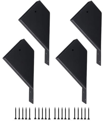 LOVIVER 4Pcs Pergola Brackets Parts Easy to Install with Drainage Holes Accessories 45 Degree Angle Brackets for Deck Porch Log Cabin