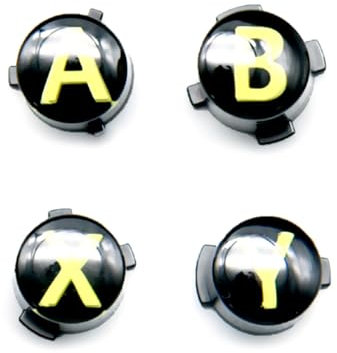 Personalizado para mando Xbox Series S/X ABXY botón de repuesto original, para Xbox One Series X S controladores inalámbricos edición limitada, juego de botones de cristal multicolor A B X Y (amarillo
