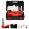 Cric Hydraulique Électrique 5T, 4 in 1 Cric électrique Voiture 12V avec Pompe Gonflable et lumière LED, 150-450mm Leve pour Voiture Pickup SUV Changement de Pneu Garage Réparation