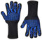 2 guantes de barbacoa resistentes a altas temperaturas, guantes de horno ignífugos, aislamiento térmico, guantes de horno microondas, guantes de silicona para hornear para niños