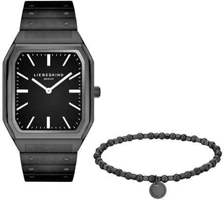 Liebeskind Berlin Set Armbanduhr & Armband LS-0133-MQB Edelstahl IP Schwarz