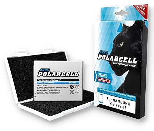 PolarCell Akku für Samsung Galaxy J7 SM-J700F | Starke 3150mAh | ersetzt Original-Batterie EB-BJ700CBE EB-BJ700BBE EB-BJ700BBC | J7 Nxt SM-J701F | J7 Neo DuoS SM-J701M | J7 Core SM-J701F/DS