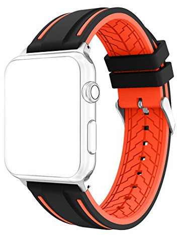 AISPORTS Compatible with Apple Watch Strap 49mm 46mm 45mm 44mm 42mm Silicone, Soft Sport Wristband Metal Buckle Bracelet Replacement Strap for Apple Watch Ultra 2/Ultra/Series 10/9/8/7/6/5/4/3/2/1/SE