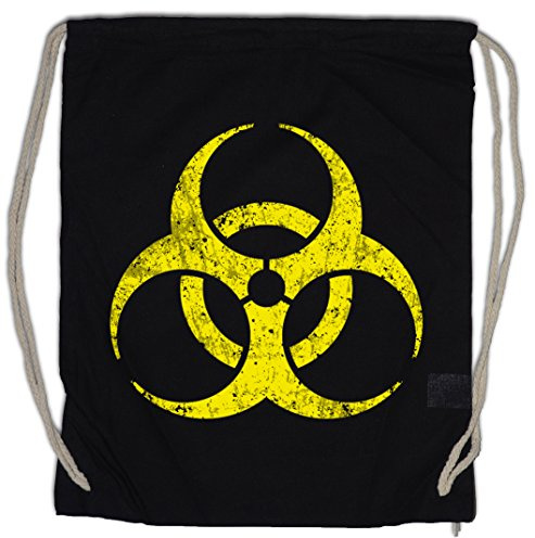Urban Backwoods Black Biohazard Vintage Symbol Turnbeutel Sporttasche