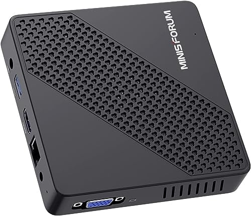 MINIS FORUM Mini PC sans Ventilateur 4 Go DDR4/64 Go eMMC Processeur Intel Celoren N4020 Mini Ordinateur de Bureau,Port HDMI et VGA,WiFi Double Bande 2.4+5.0G,BT,USB 3.0 * 3
