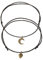 Made by Nami Fußkettchen Set Damen Fußbändchen Surfer Schmuck Fußband Fußkette für Frauen 2er Set Mond/Herz