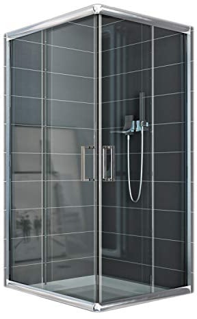 Idralite Box Mampara de Ducha Rectangular 70x120 H185 Transparente 6mm Mod. Alabama
