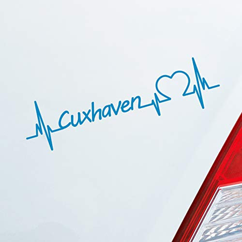 Hellweg Druckerei Auto Aufkleber Cuxhaven Herz Puls Stadt City Sticker Liebe Love Herzschlag Heimat Heckscheibenaufkleber Autoaufkleber