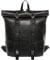 SID & VAIN Rolltop Rucksack echt Leder - 15.4 Zoll Laptop Lederrucksack CHAZ - Rucksack zum Rollen mit Laptop-Fach - Lederrucksack Herren und Damen schwarz handgefertigt