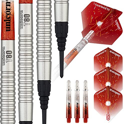 Unicorn Core XL Striker Dartpfeile mit weicher Spitze, rot, 20 g