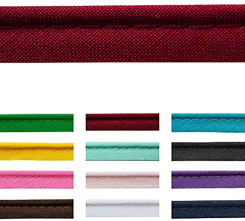 10 Meter lang 10mm breite Paspelband zum nähen baumwolle mit kordel in 23 Farben