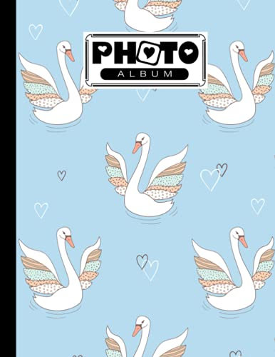 Photo Album: Swans Album, Large Photo Albums with Writing Space Memo, Extra Large Capacity Picture Album, Family, Baby, Wedding, Travel Photo Book, 120 Pages, Size 8.5 x 11 by Klara Wolter