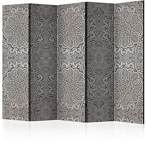 murando - Paravent Raumteiler Innen Mandala 225x172 cm 5-teilig Einseitig Raumtrenner Trennwand Holz Room Divider Sichtschutz Spanische Wand Raum Abtrennung Orient Boho Abstrakt Zen f-A-0151-z-c