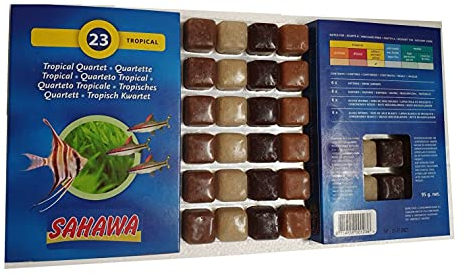 Neu!!!Sahawa® blau Fischfutter, Frostfutter,5X 100g Brutto im Blister Tropisches Quartett