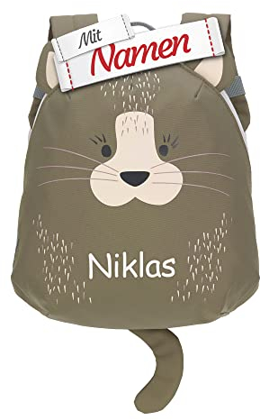 LÄSSIG Wal Kinder Rucksack mit Namen personalisiert, Kleiner Kinderrucksack für Kindergarten Kita, Mini Kindergartenrucksack, Kleinkind Kindergartentasche 3,5 L