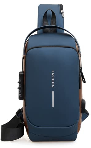 Gutriff Brusttasche und Schulterrucksack mit Schultergurt für Damen und Herren,Umhängetasche mit mehreren Taschen für Arbeit, Radfahren, Motorrad, Sport und Reisen