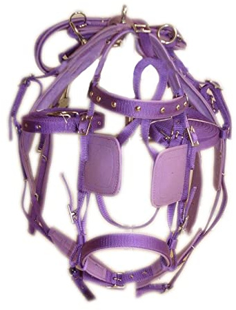 SHOWMEN CRAFT Pferdegeschirr aus Synthetik/Nylon, Violett