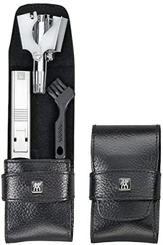 ZWILLING Maniküre Pediküre Set 2tlg. mit TWIN S Nagelknipser,Nasen- und Ohrenhaarschneider Leder, schwarz