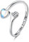 Krfy 925 Silber Umarmungsring Ringe für Mädchen Damen Umarmen Hände Zirkonia Mondstein Offener für Töchter Mutter Schwester Ich Liebe Dich Für Immer Verstellbare Herz Umarmungsringe Schmuck Geschenke