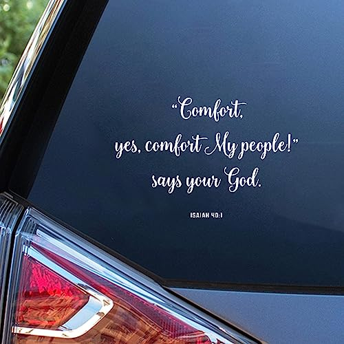 Yelolyio Auto-Aufkleber mit Aufschrift Comfort, yes, comfort my people! Says Your God. Auto-Aufkleber, Motivationsspruch für Autos, lustiger Vinyl-Aufkleber, LKW, Fenster, Laptop, 38,1 cm (15 Zoll)