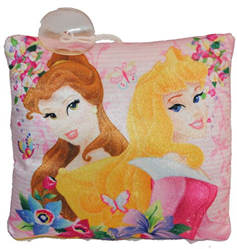 alles-meine.de GmbH kleines Kissen mit Saugnapf - 21 cm * 19 cm - Prinzessin Herz - Schmusekissen/Reisekissen Plüschkissen Plüschtier - Auto Reise/Nackenkissen - für Kind..