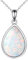 POPLYKE 925 Sterling Silber Opal-Halskette für Frauen - Teardrop-Schmuck Natürlicher Anhänger - Geschenke für Mädchen