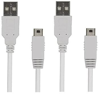 WICAREYO Charger Cable for Wii U Gamepad, 2pcs 1.2 m / 3.9ft USB Power Cord for Wii U Gamepad