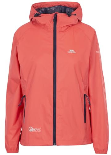 Trespass Wasserdichte Packaway-Jacke für Damen Qikpac, Pfirsich-Blush, XL