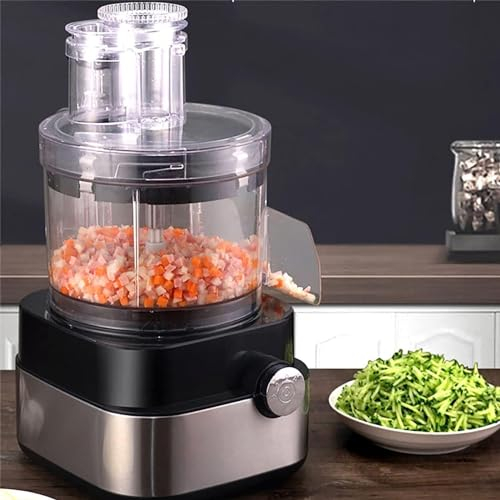 SKIHOT Rapeuse Legume Electrique,avec Grille À 5 Cubes Capacité 5000ml Hachoir À Fruits Et Légumes Carottes/Pommes De Terre/Oignons Hachoir 600w 110v/220v,110V